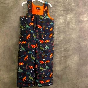 The Children’s place dinosaur print snow overalls